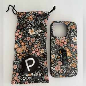 Loopy Phone Case w/ bag floral iPhone 16 pro Vintage Blooms